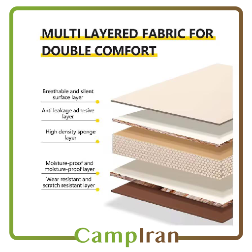 تشک کمپینگ اتومات بادشو تک نفره ضد آب PVC - تصویر 2