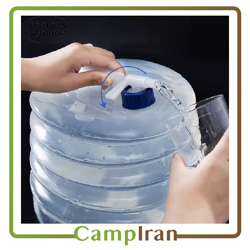 سطل آب تاشو شیر دار