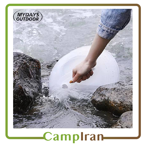 سطل آب تاشو شیر دار